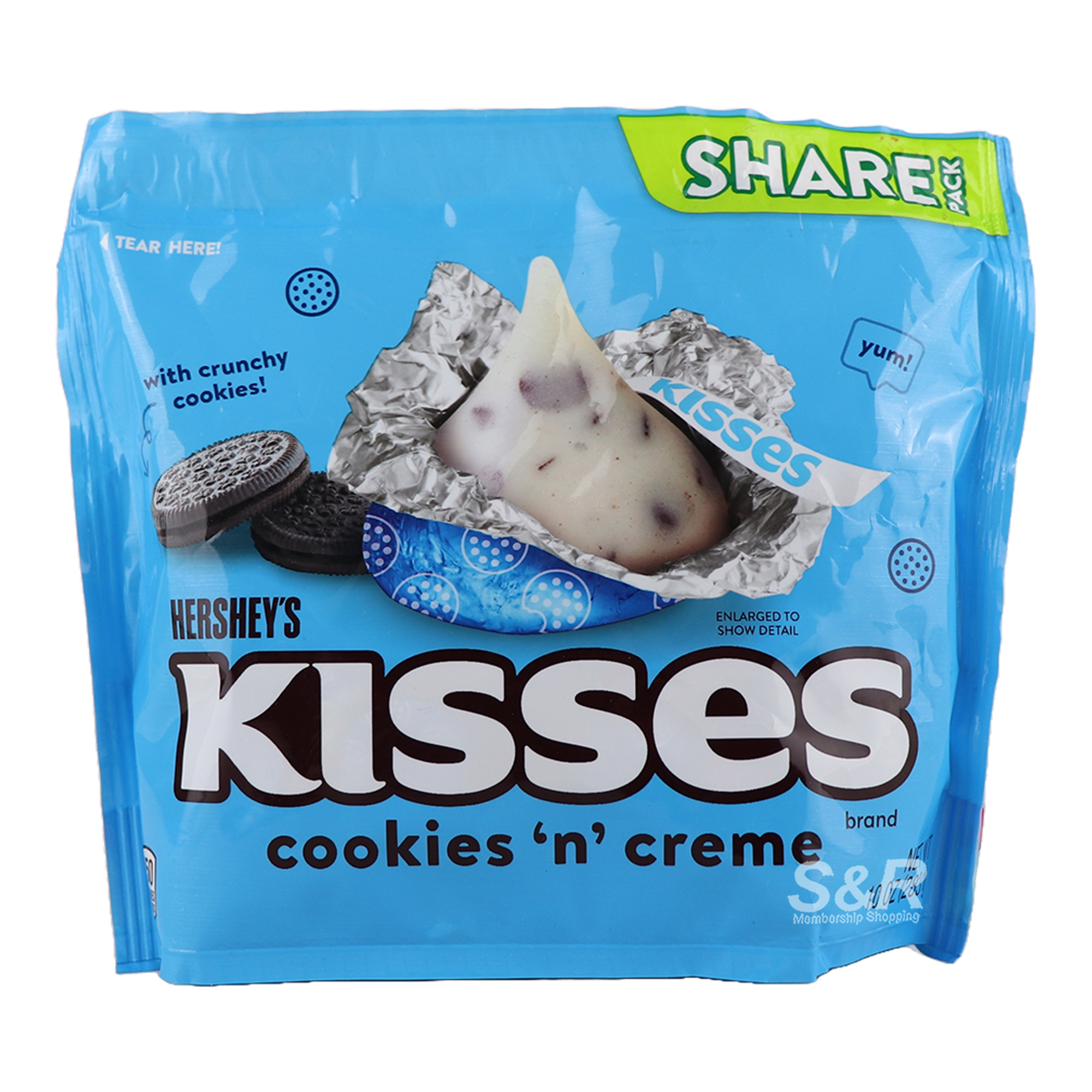 Hershey's Kisses Cookies 'N' Creme Candy 283g Hershey's Kisses Cookies 'N' Creme Candy 283g